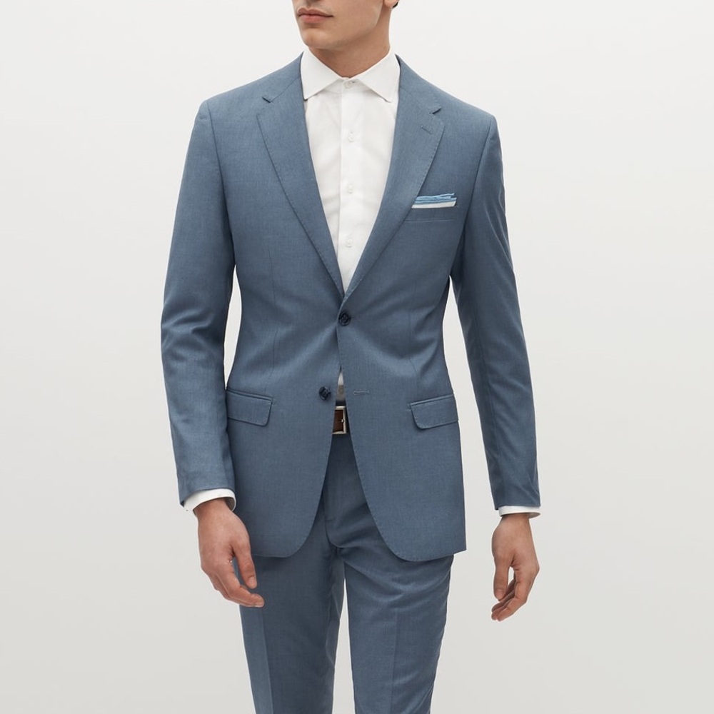 Suit Shop Men's Light Blue Slim Jacket Size 36 Short, New w/Tag $199